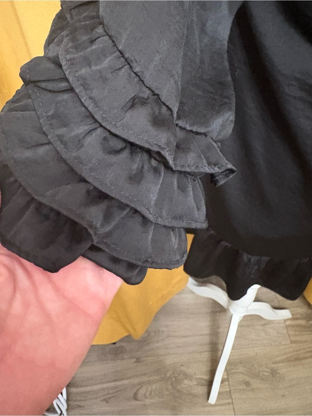 Boston Proper Black Off-Shoulder Ruffle Dress - Picture 5 of 6